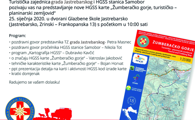 Predstavljanje turističko-planinarskog zemljovida - Žumberak 